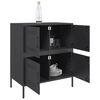 vidaXL Sideboard Black Steel One Size Sideboard Rectangular