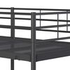 vidaXL Bunk Bed Black Steel Standard Bunk Bed Rectangular Modern