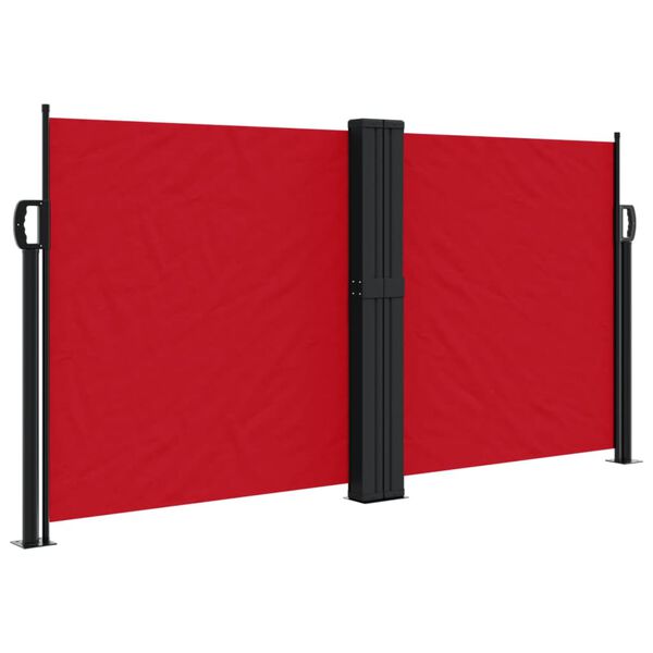vidaXL Retractable Side Awning Red 100% Polyester with PU coating
