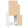 vidaXL Dressing Table White Engineered wood, glass 31.5 x 13.8 x 52.0 in