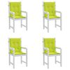 vidaXL Patio Lowback Chair Cushions 4 pcs Bright Green 39.4x19.7x1.2" Oxford Fabric