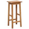 vidaXL Bar Set Natural Brown Solid Oak Wood, MDF with Oak Veneer Standard