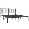vidaXL Bed Frame Black Powder-coated steel King Size Bed Frame