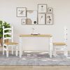 vidaXL Dining Table White Solid pine wood 44.1 x 23.6 x 29.5 in Durable
