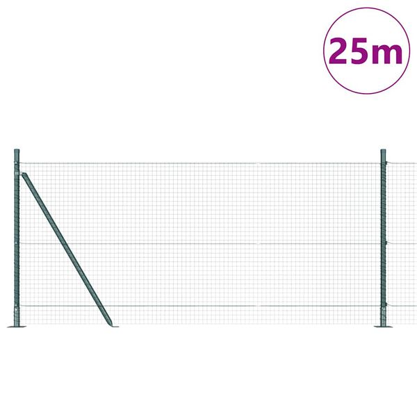 vidaXL Fence Post Green 82.02 x 3.28 ft (0.98 x 0.98 in mesh) Steel