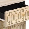 vidaXL Bedside Cabinet Bleached natural Solid mango wood, engineered wood