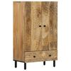 vidaXL Highboard Natural wood Solid mango wood, engineered wood, iron
