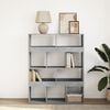 vidaXL Bookcase Concrete Grey Engineered Wood Medium Storage Bookcase