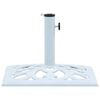 vidaXL Umbrella Base White Cast Iron 26.5 lbs Durable Umbrella Base