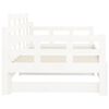 vidaXL Day Bed White Solid pine wood 2x Pull-Out Day Bed Rectangular