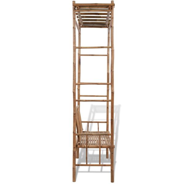 vidaXL Patio Bench with Pergola 51.2" Bamboo