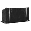 vidaxL Firewood Rack with Rain Cover 78.9"x31.7"x43.5" Galvanized Steel