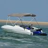vidaXL 4-bow Bimini Top with Sidewalls 95.7x(90.6-96.1)x53.9"