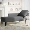 vidaXL Chaise Lounge Dark Grey Corduroy fabric, Plywood, Plastic, Foam