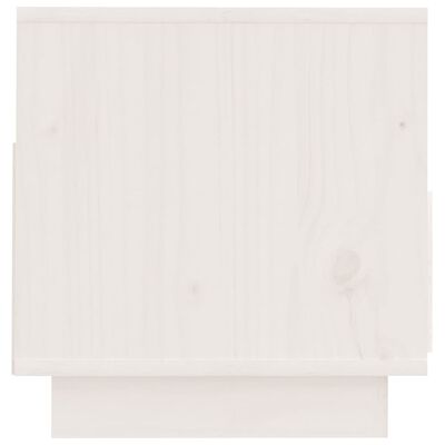 vidaXL TV Stand White 23.6"x13.8"x14.6" Solid Wood Pine