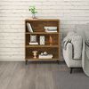 vidaXL Sideboard Smoked Oak 27.4"x12.8"x35.4" Engineered Wood
