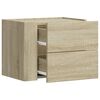 vidaXL Wall-mounted Bedside Cabinet Sonoma Oak Engineered Wood