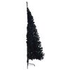 vidaXL Artificial Pre-lit Christmas Tree Black 70.87 in PVC