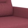 vidaXL Sofa Set Wine Red Polyester, Metal, Textilene, Plywood 3 Piece