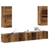 vidaXL TV Cabinet Set Set of 4 Old Wood Engineered Wood Large