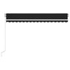 vidaXL Retractable Awning Anthracite Powder-coated aluminum