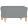 vidaXL Sofa Set Light Grey Polyester Medium Sofa Set Rectangular