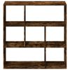 vidaXL Room Divider Bookcase Smoked oak Engineered wood Medium Bookcase