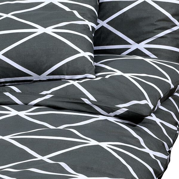 vidaXL Duvet Cover Set Grey 100% Cotton 53.1 x 78.7 in Lightweight