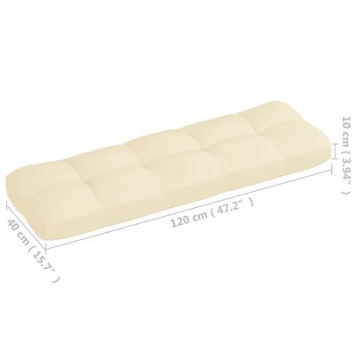 vidaXL Pallet Sofa Cushions 5 pcs Cream