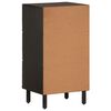 vidaXL Side Cabinet Black Solid Mango Wood Medium Cabinet Rectangular