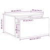 vidaXL Wall-mounted Bedside Cabinet White Engineered wood Bedside Cabinet