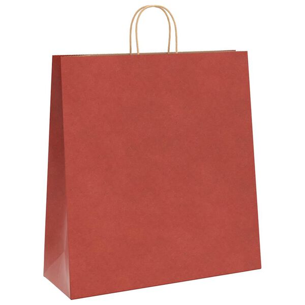 vidaXL Paper Bags 250 pcs with Handles Red 45x17x48 cm
