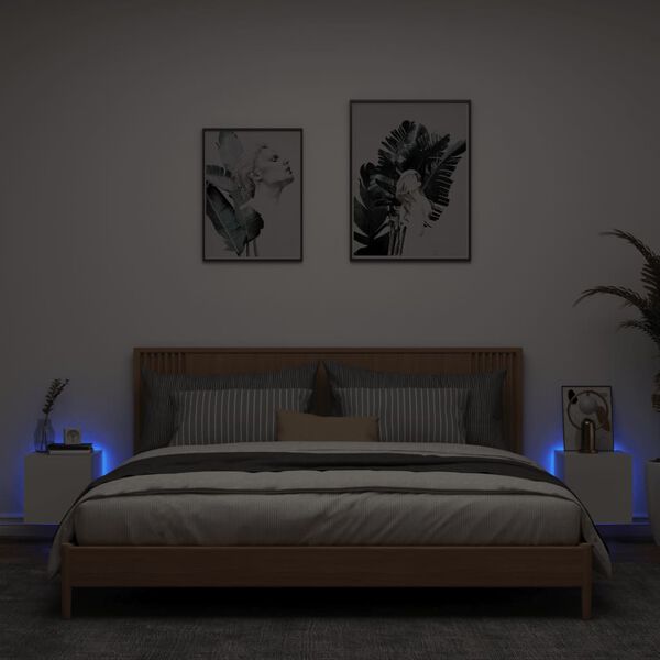 vidaXL TV Wall Cabinet Set of 2 White Engineered wood