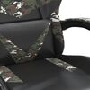 vidaXL Gaming Chair with Footrest Black and Camouflage Faux Leather