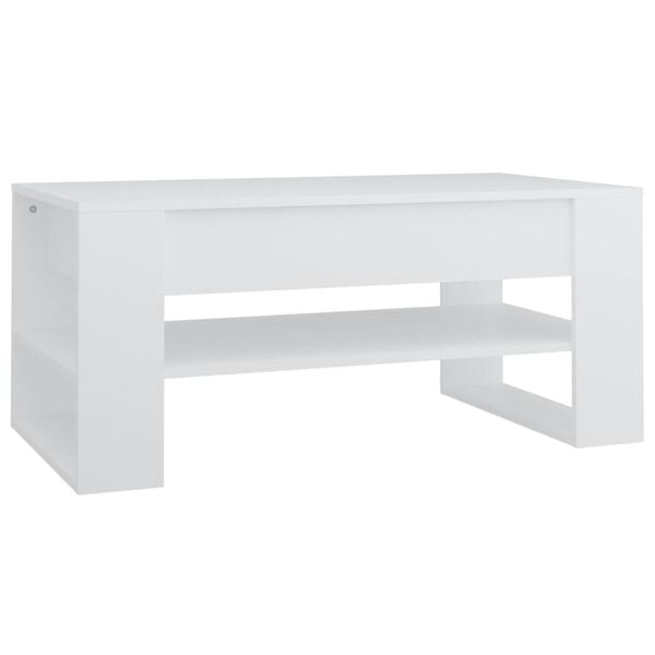 vidaXL Coffee Table White Engineered Wood Medium Coffee Table
