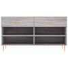 vidaXL Shoe Bench Grey sonoma Engineered wood, iron 40.2 in wide