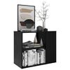 vidaXL Side Cabinet Black 23.6x11.8x19.7" Engineered Wood