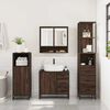 vidaXL Bathroom Furniture Set Brown Oak Engineered wood, Metal Medium