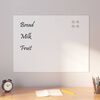 vidaXL Wall-mounted Magnetic Board White 31.5"x23.6" Tempered Glass