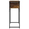 vidaXL Console Table with Shelf Smoked Oak 29.5"x11.8"x29.5" Engineered Wood