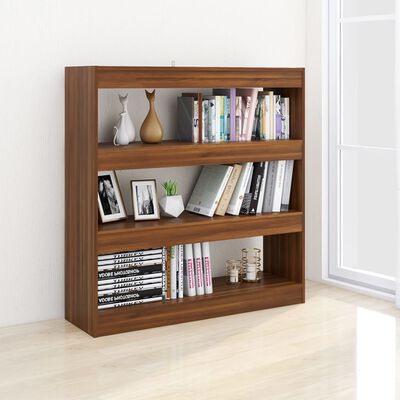 vidaXL Book Cabinet/Room Divider Brown Oak 39.4"x11.8"x40.6"