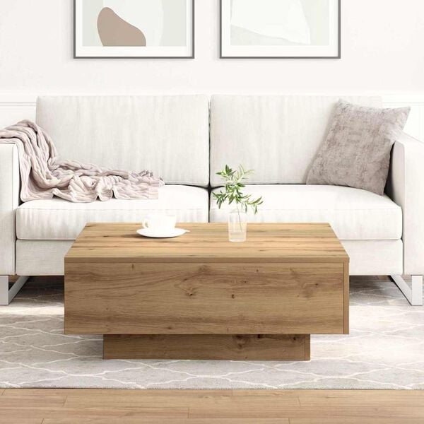 vidaXL Coffee Table Artisan Oak 31.50 x 31.50 x 12.20 in