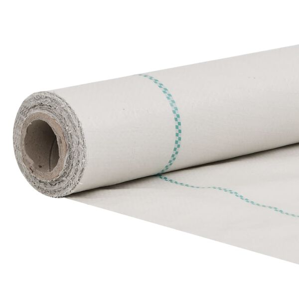 vidaXL Weed Membrane White with green stripes Polypropylene (PP)