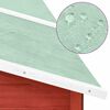 vidaXL Rabbit Hutch Red and White Solid Fir Wood, Plywood, Galvanized Steel