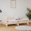 vidaXL Day Bed Natural Wood Solid pine wood Double