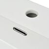 vidaXL Basin with Faucet Hole Ceramic White 23.8"x16.7"x5.7"