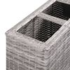 vidaXL Garden Raised Bed Gray Poly rattan, plastic 31.5x8.7x31.1 in