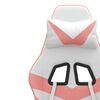 vidaXL Gaming Chair White and pink Faux leather, metal, plywood, foam