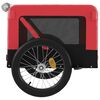 vidaXL Pet Bike Trailer Red and Black Oxford Fabric, Iron, PVC Small