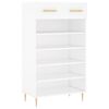 vidaXL Shoe Cabinet White Engineered wood and iron Medium Shoe Cabinet